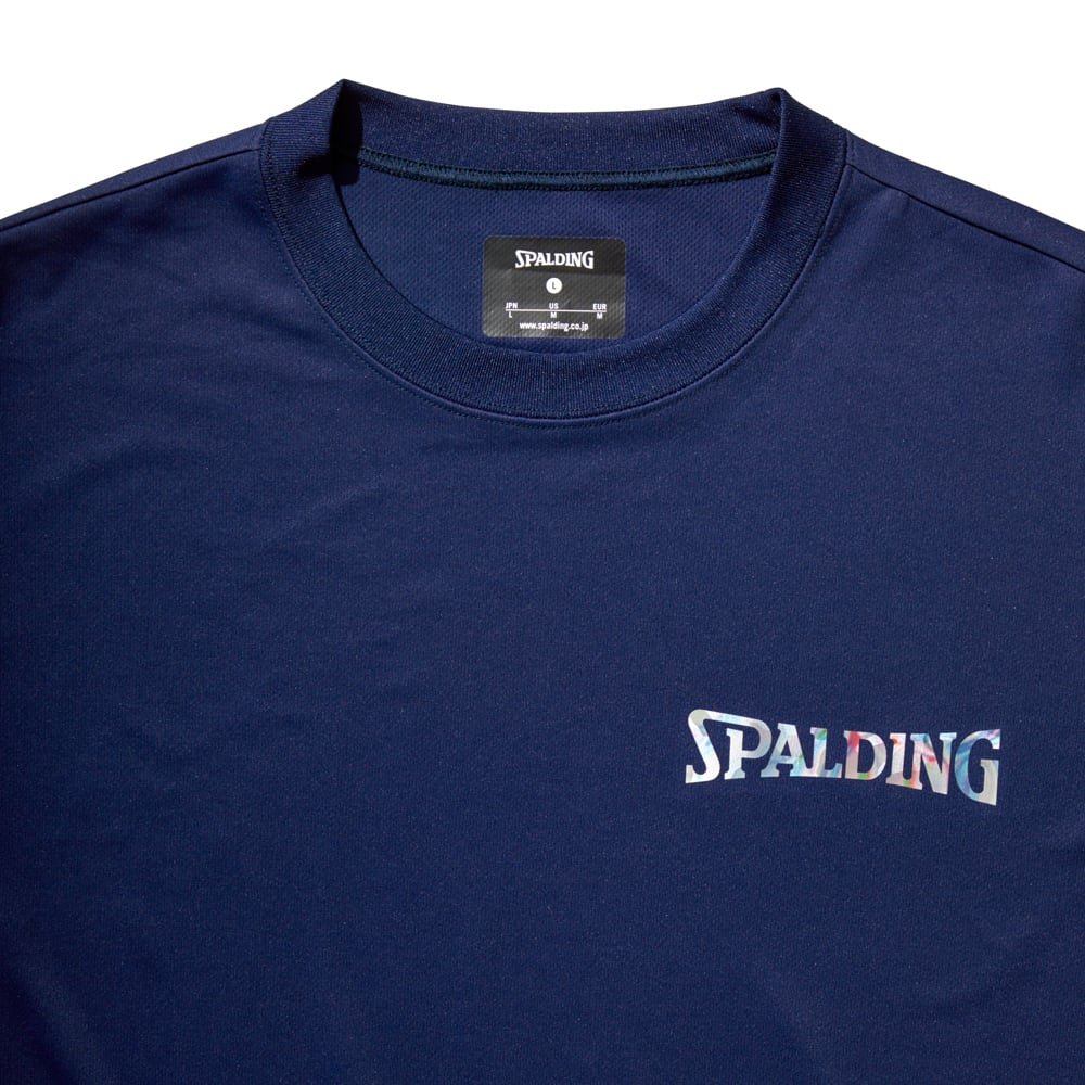 SPALDING】ロングスリーブTシャツ ホログラム ワードマーク