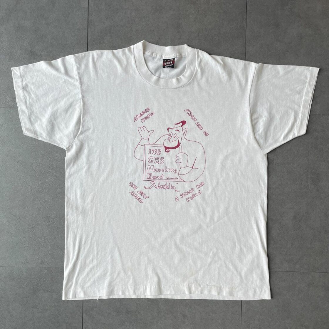 GF645 90s Tシャツ アラジン ミュージック イラスト ビンテージ | Pay ID