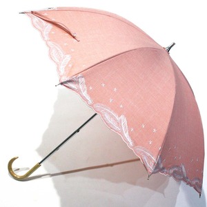 晴雨兼用雨傘　hane  pink × ice white　ショート47㎝8間