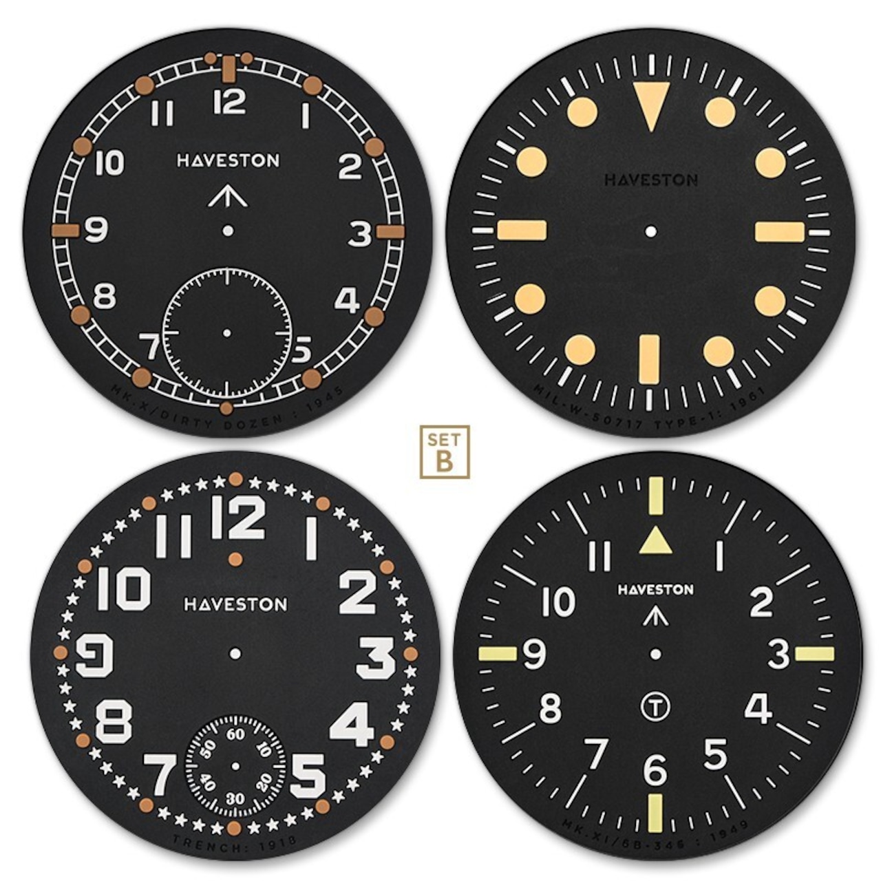 HAVESTON  SET-B THE SERVICE DIAL COASTER: x4  コースター4点セット