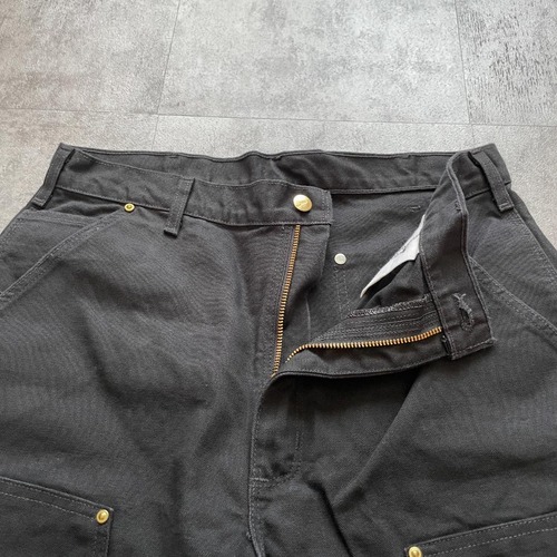 メキシコ製 ブラック ダブルニー Carhartt B01-M 34×36 詳細写真8