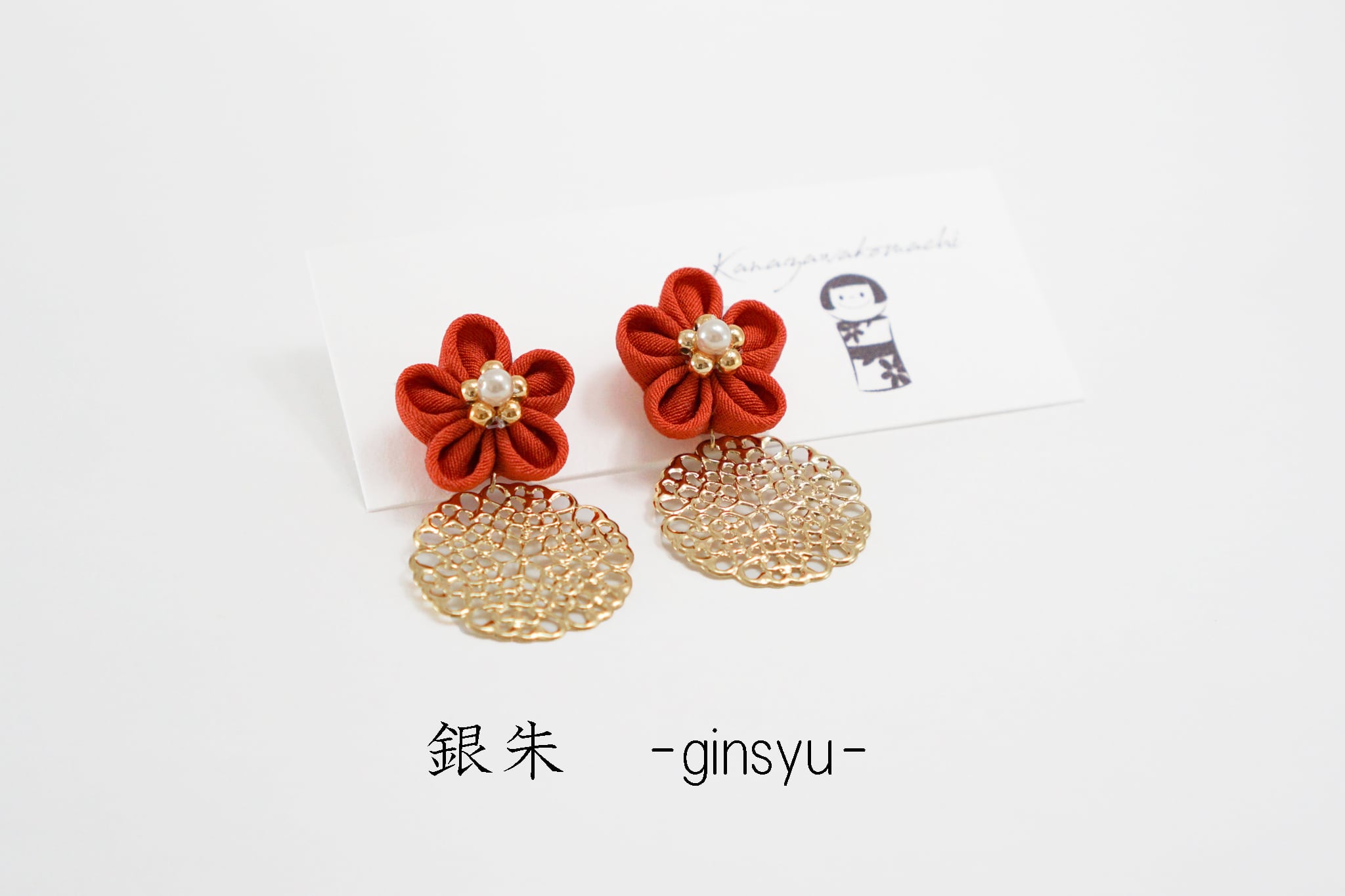 つまみ細工ピアスNO.10＊Light color＊ | 金澤こまち -accessories-