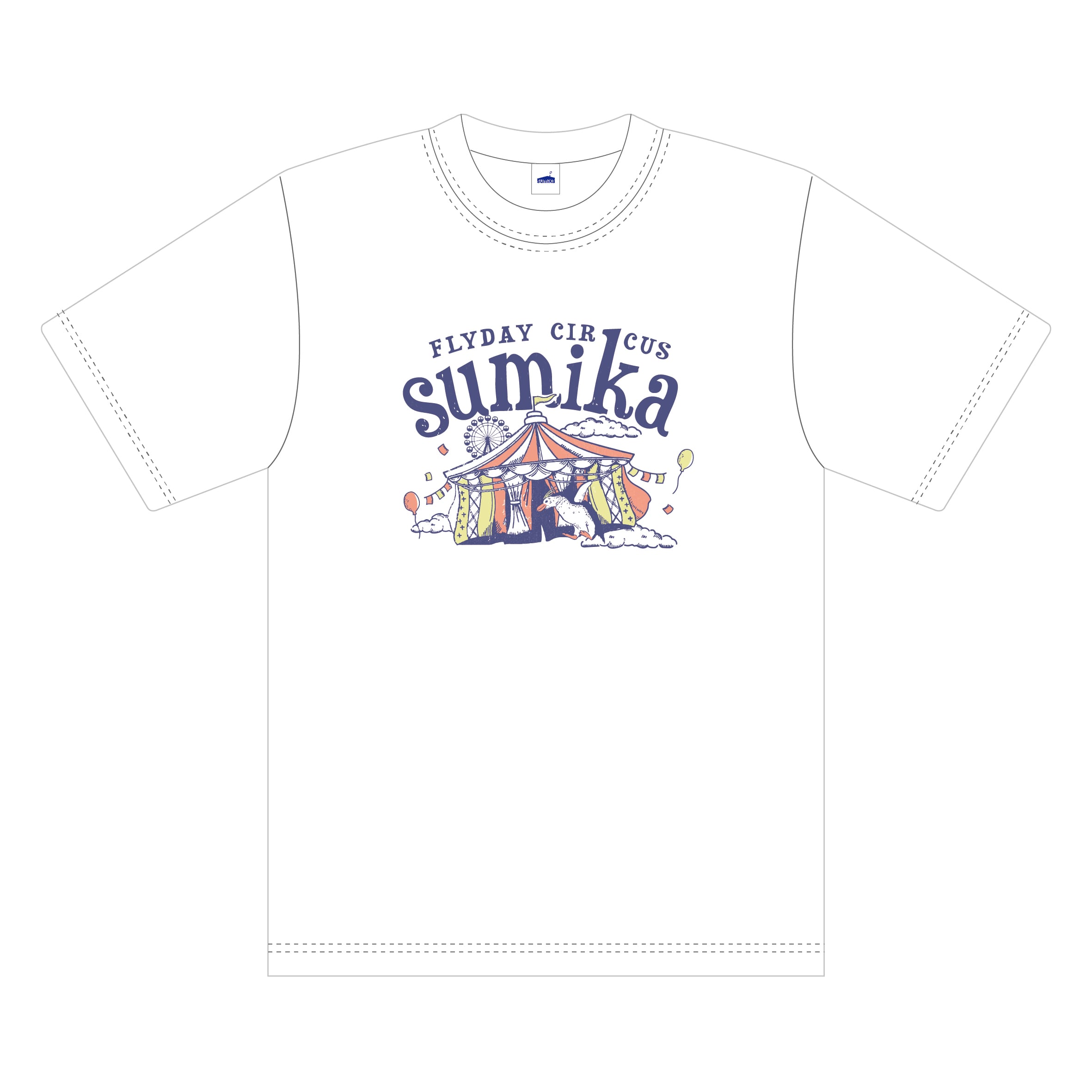 sumika / FLYDAY CIRCUS Tシャツ（ホワイト）