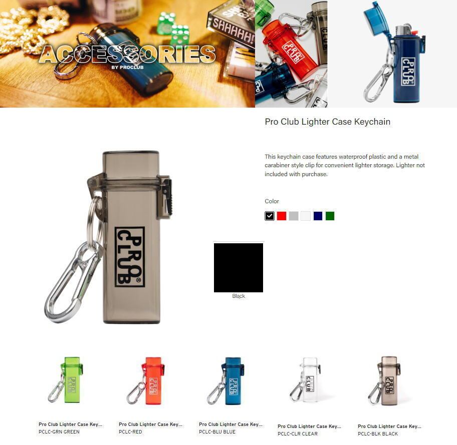 PROCLUB プロクラブ ライターケース キーホルダー5色セット数量限定入荷！ 送料無料】PROCLUB プロクラブ ライターケース キーホルダー ブラック