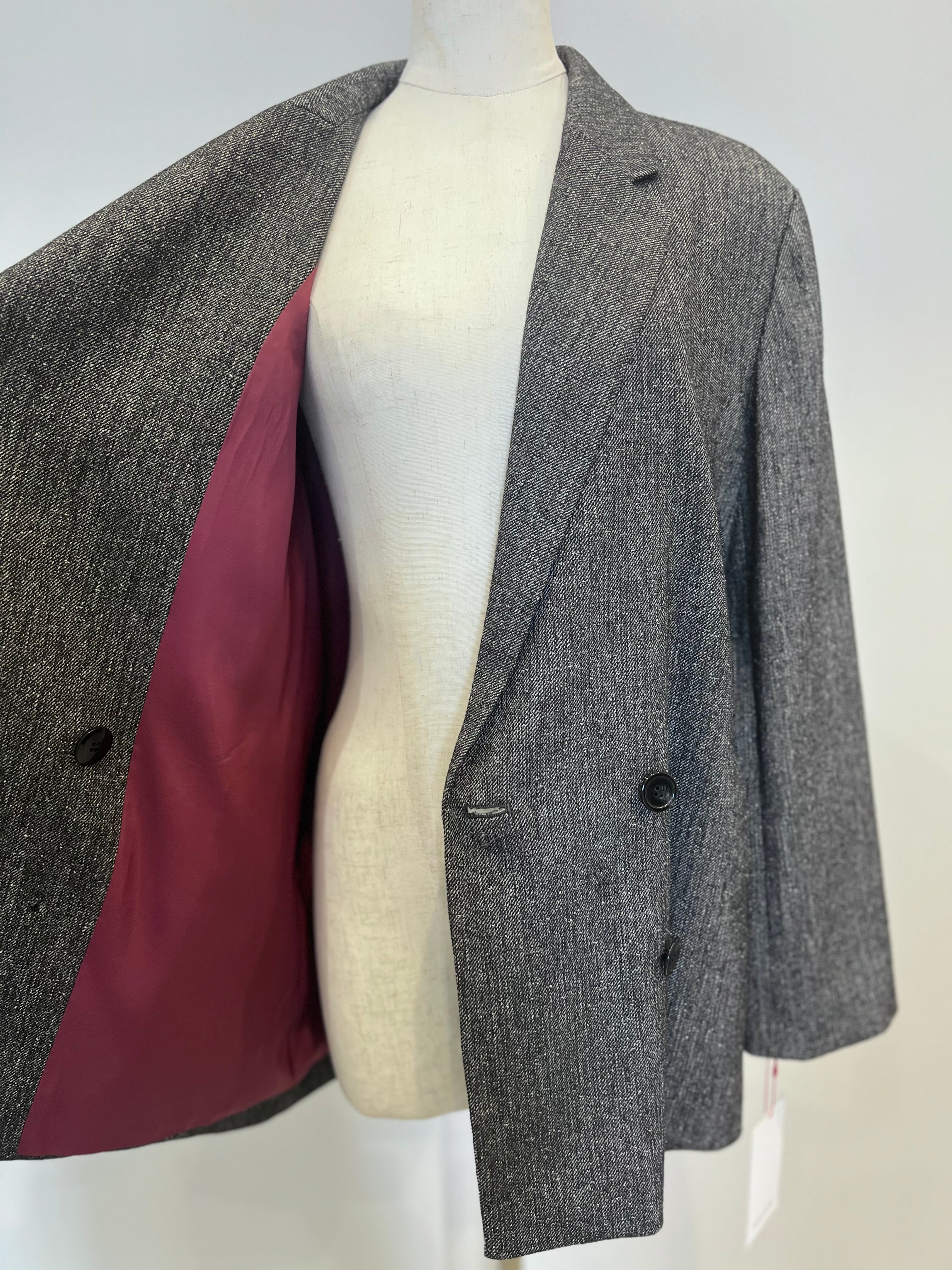 【PASSIONE】セットアップ可 杢ツイード調ウール混ジャケット 536414