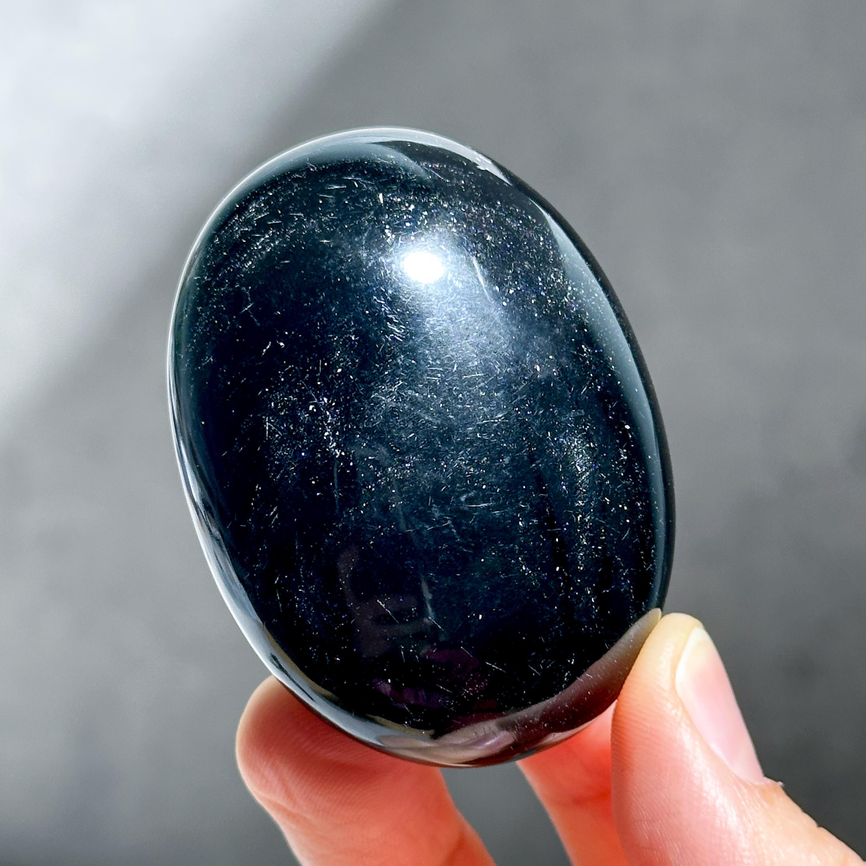 シルバーオブシディアン パーム71◇Silver obsidian◇天然石・鉱物