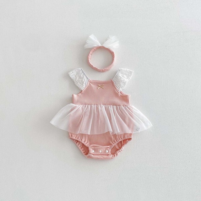 【BABY】チュールフリルリボンロンパース - 18
