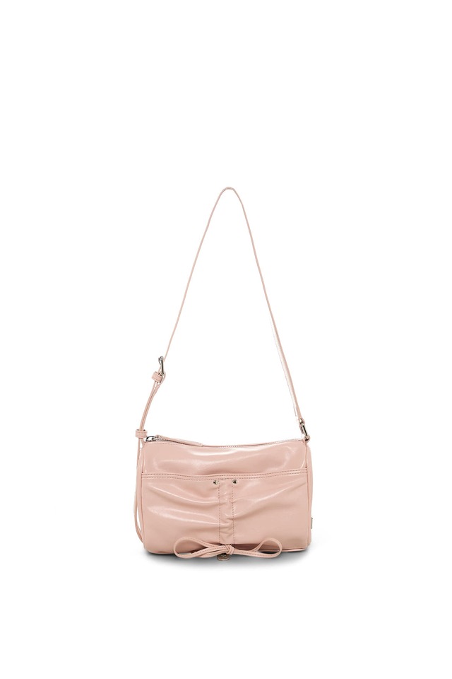 [Matin Kim] FRONT SHIRRING RIBBON MINI BAG IN PINK 正規品 韓国ブランド 韓国通販 韓国代行 韓国ファッション マーティンキム matinkim 日本 店舗