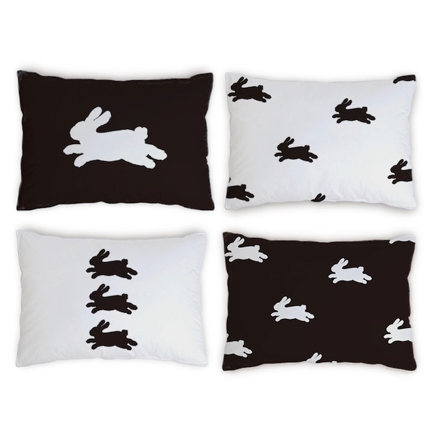 black bunny pillow cover 50*70 5types / ブラック バニー ピロー ケース 枕カバー うさぎ 韓国製 韓国雑貨