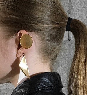 Gold RoughMetal Transparent Ear Cuff
