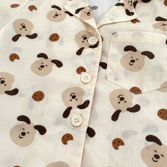 【セット】にっこりいぬ柄半袖シャツハーフパンツセットアップ - 5