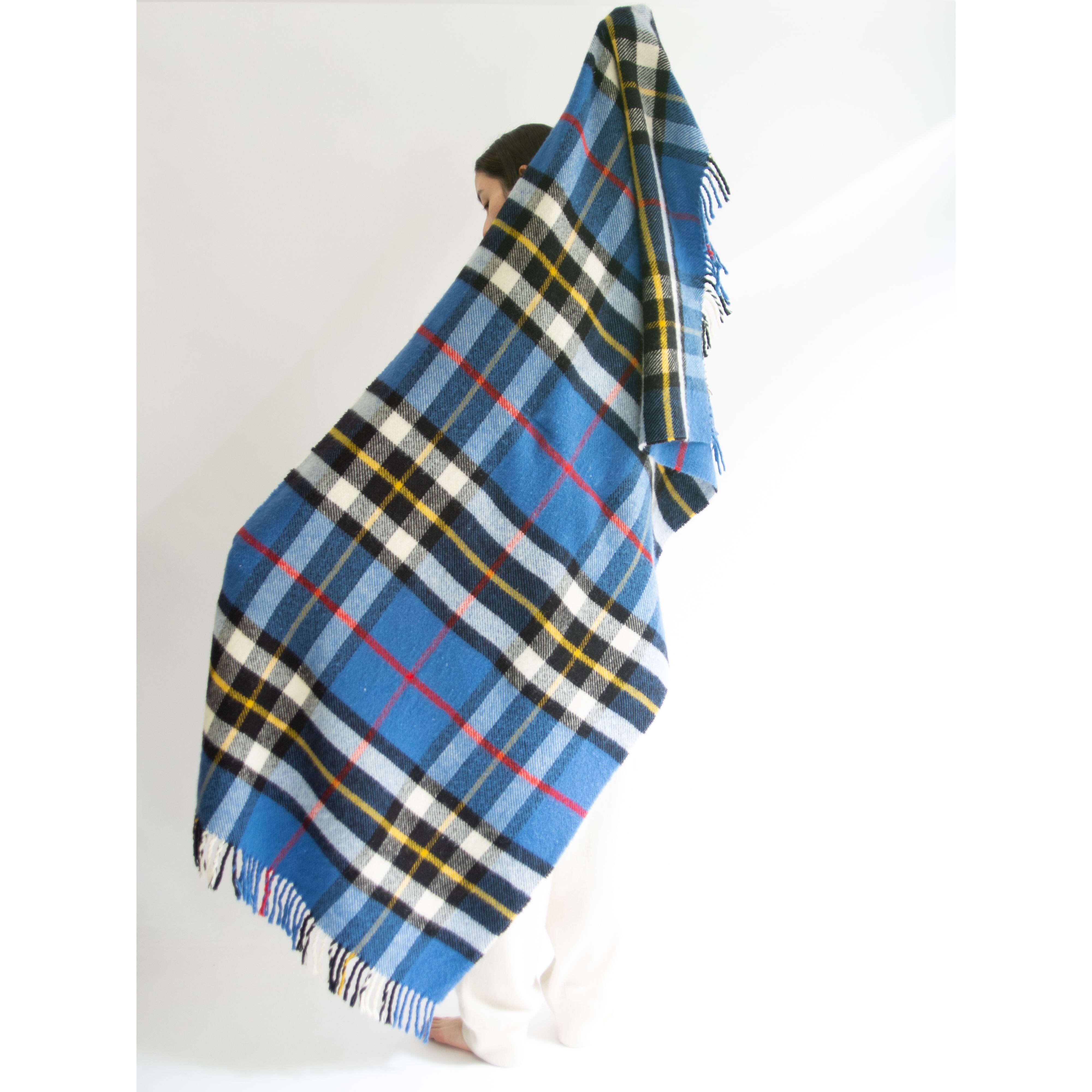 TWEEDMILL ウール100% チェック柄ブランケット 大判 アウトドア 
