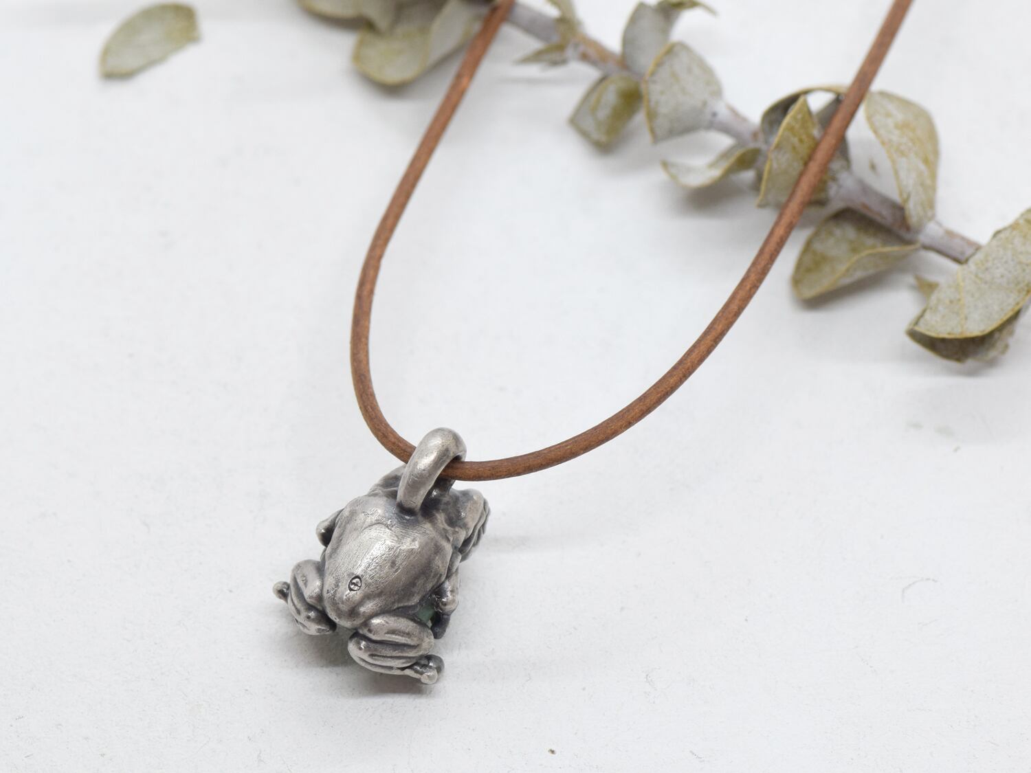 Silver925 カエルペンダント(シトリン)