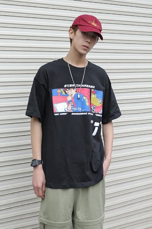 全3色 Tシャツ カットソー プリント カジュアル シンプル