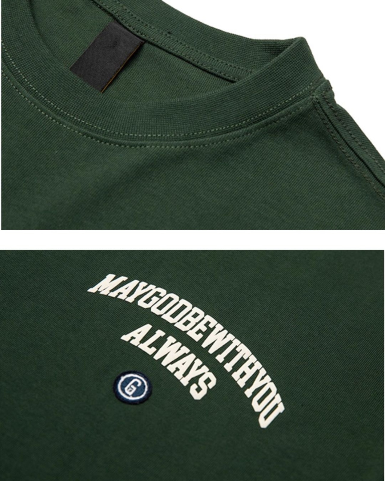 プリントロゴボックスシルエットクルーネック半袖Tシャツ S0045