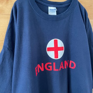 【GILDAN】England ロゴ 半袖 Tシャツ イギリス XL ビッグサイズ ネイビー US古着 アメリカ古着