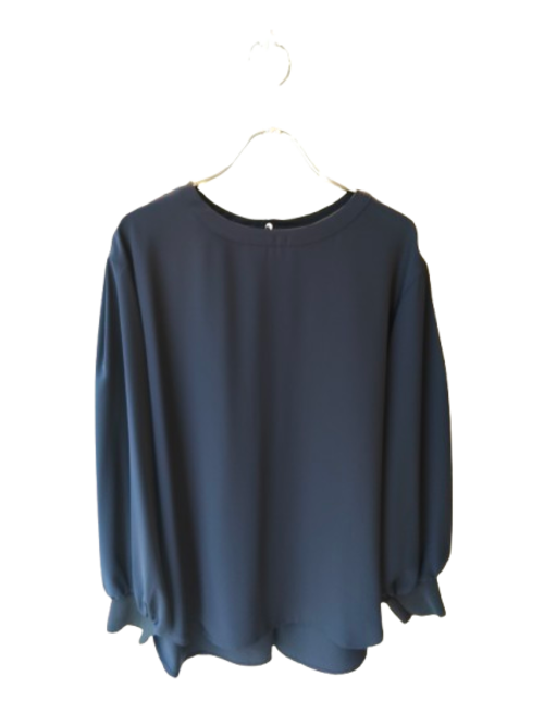 Tシャツ風ブラウス　　／ネイビー