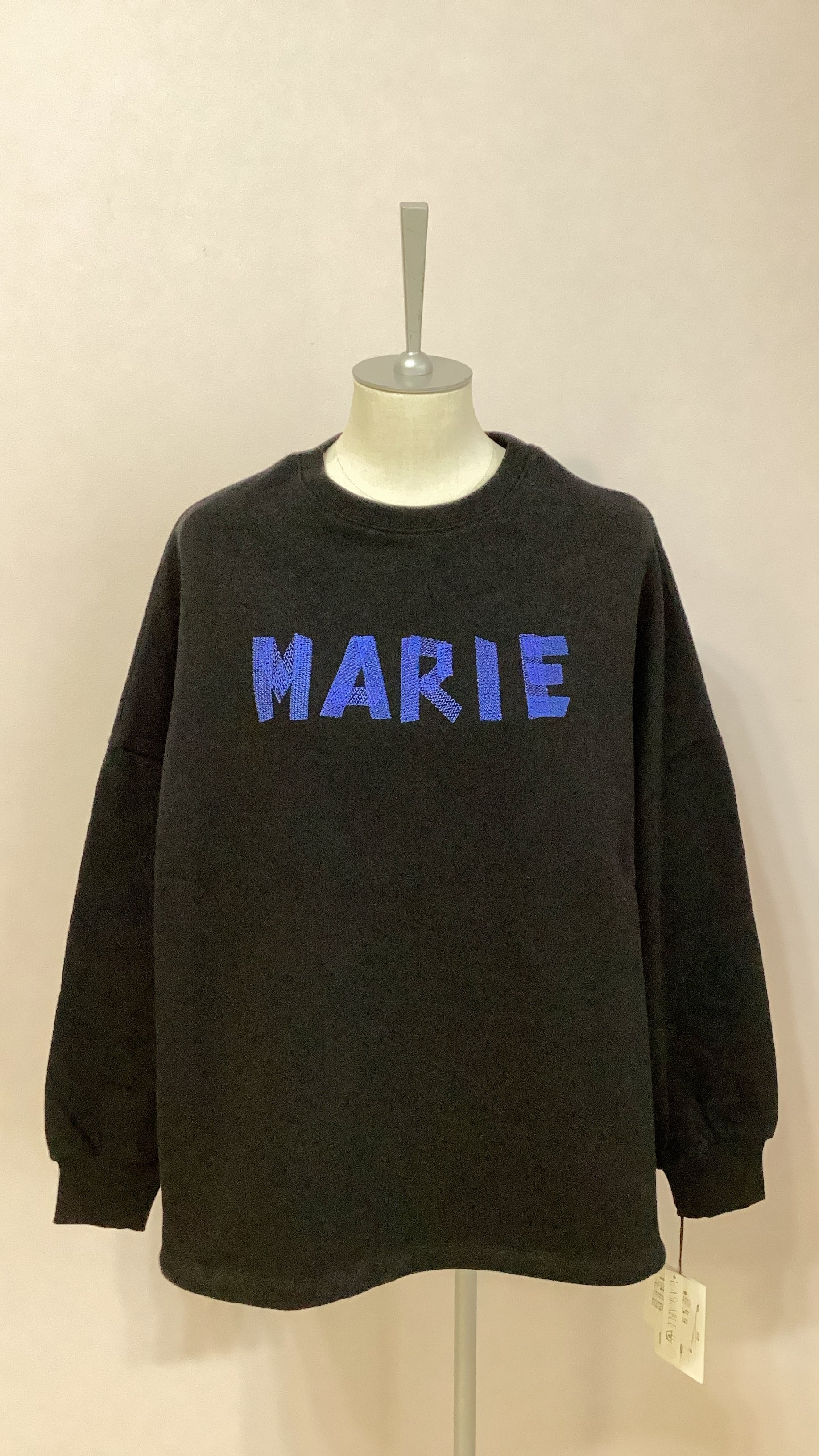 MARIE D‘OR ロゴ刺繍プルオーバー No.14128 ブラック 9号 フリーサイズ マリードール