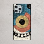 受注生産 iPhoneケース 赤青金色の月相星図｜天体図 STAR007C