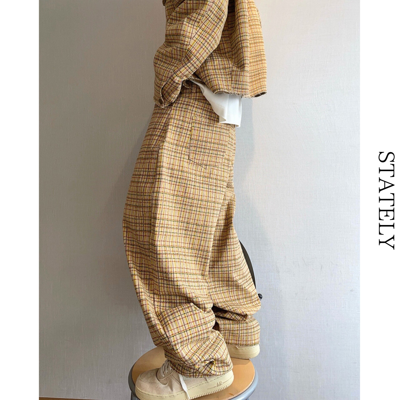 Vintage Jacquard Check Pants_B70・画像9