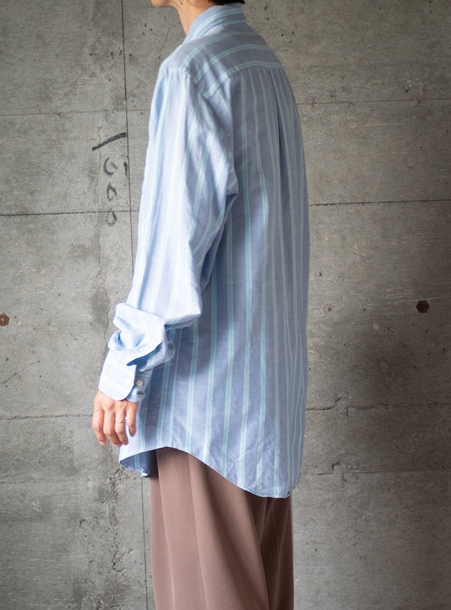 "CHAPS RALPH LAUREN" 1980s Oxford stripe BD shirt