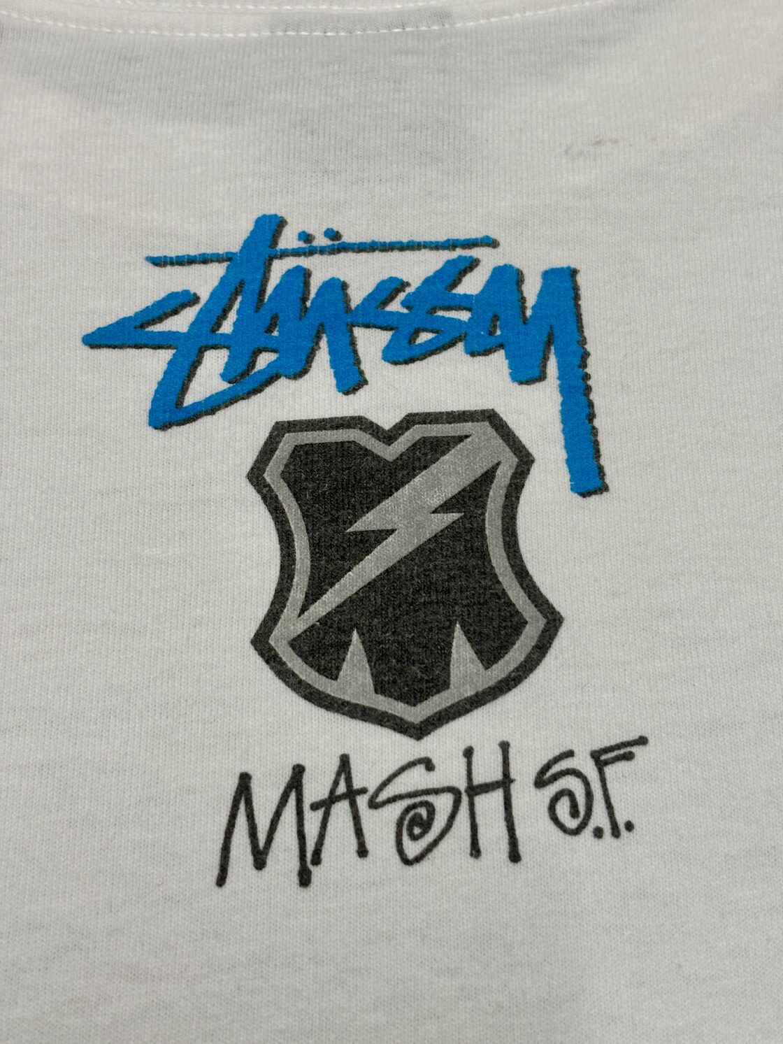 00s OLD STUSSY × MASH SF/Photo print Tee/XL/フォトプリントT/T 