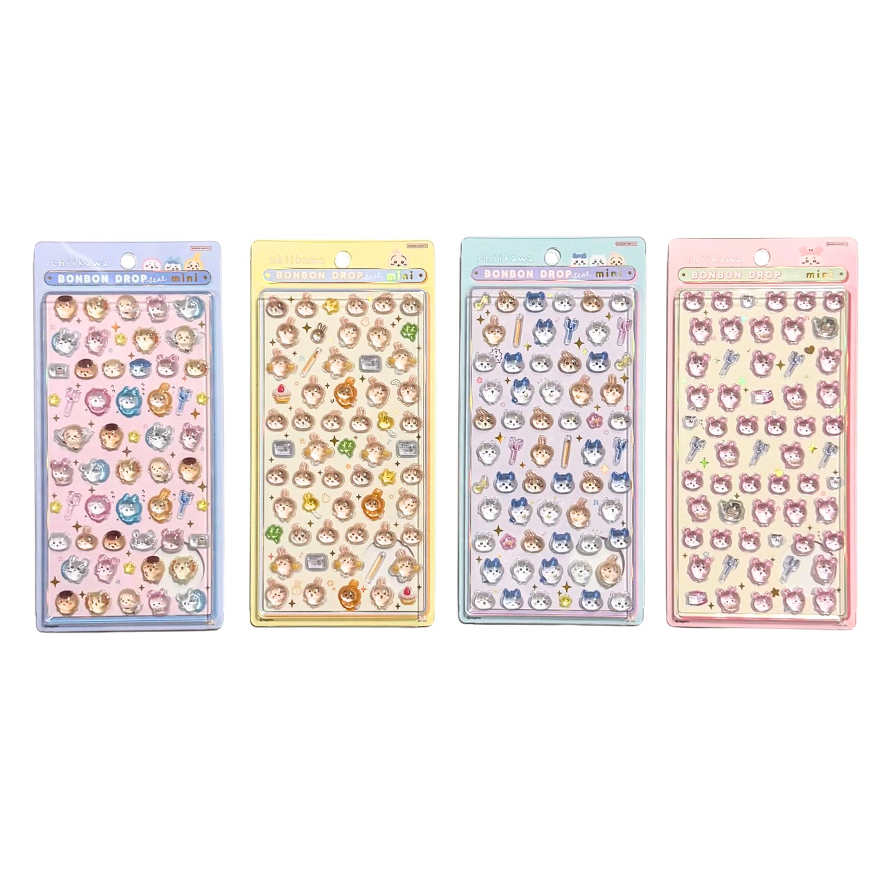 【4種セットB+ランダムシール1枚】ボンボンドロップシール　ちいかわmini - 1