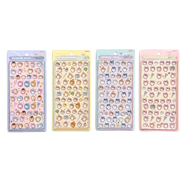 【4種セットB+ランダムシール1枚】ボンボンドロップシール　ちいかわmini