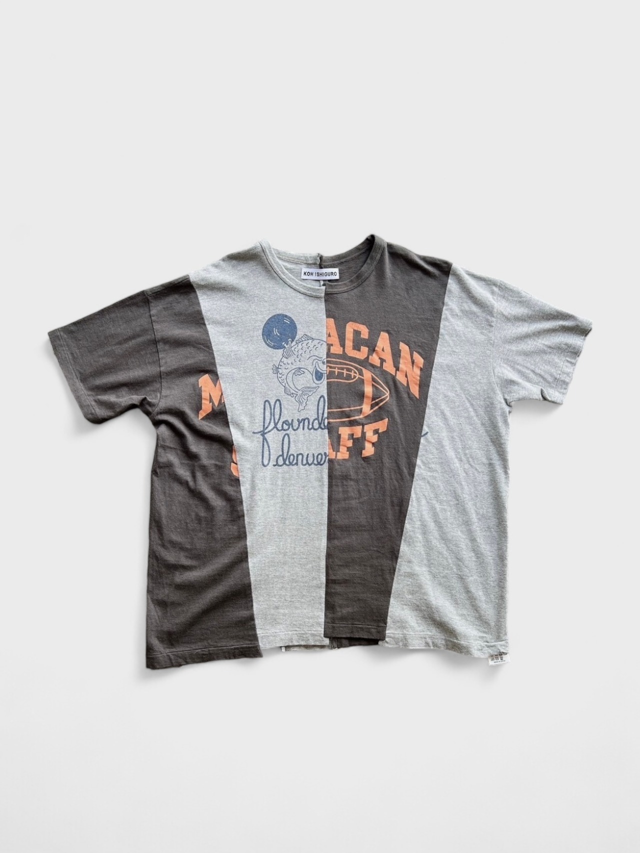 【KOH ISHIGURO】upcycled doking print cotton tee - 1