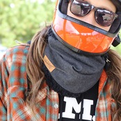 ROBIN NECK WARMER /インディゴデニムBK&ブラックファー