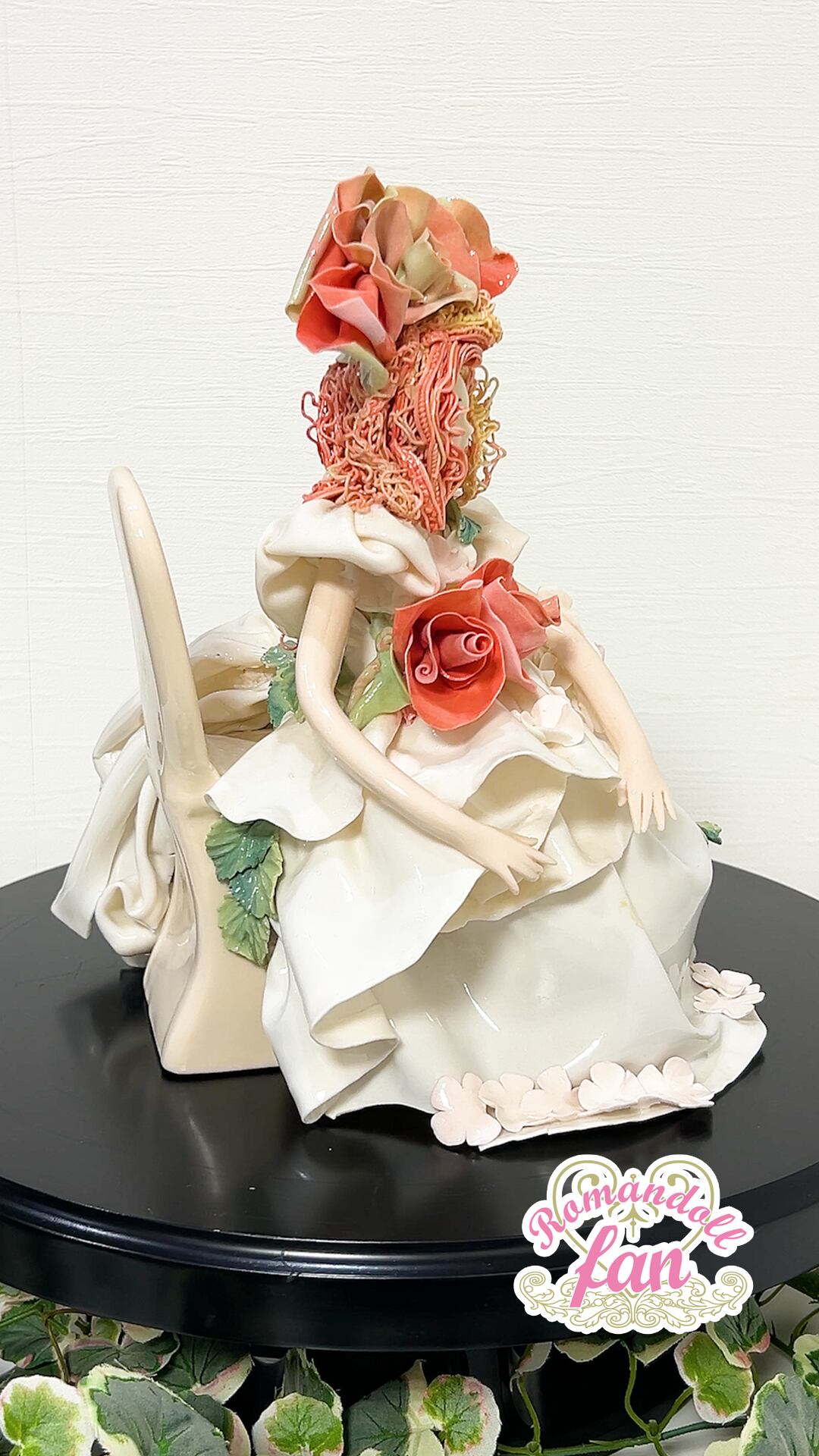 希少レースドール ロマンドール 陶器人形 ハンドメイド 薔薇の貴婦人 