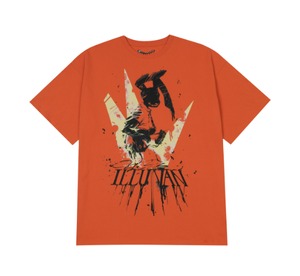 [ILLUVAN] ROCKIN' RABBIT T-SHIRT (ORANGE) 正規品 韓国ブランド 韓国通販 韓国代行 韓国ファッション イルバン