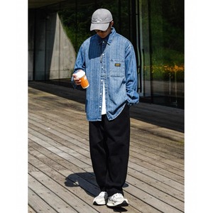 Denim button-down shirt 0427