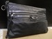 ◆BALENCIAGA バレンシアガ CLIP クリップ A4対応 キーリング付 ラージ ジップケース レザー クラッチ バッグ 黒◆ タブレットケースにも♪