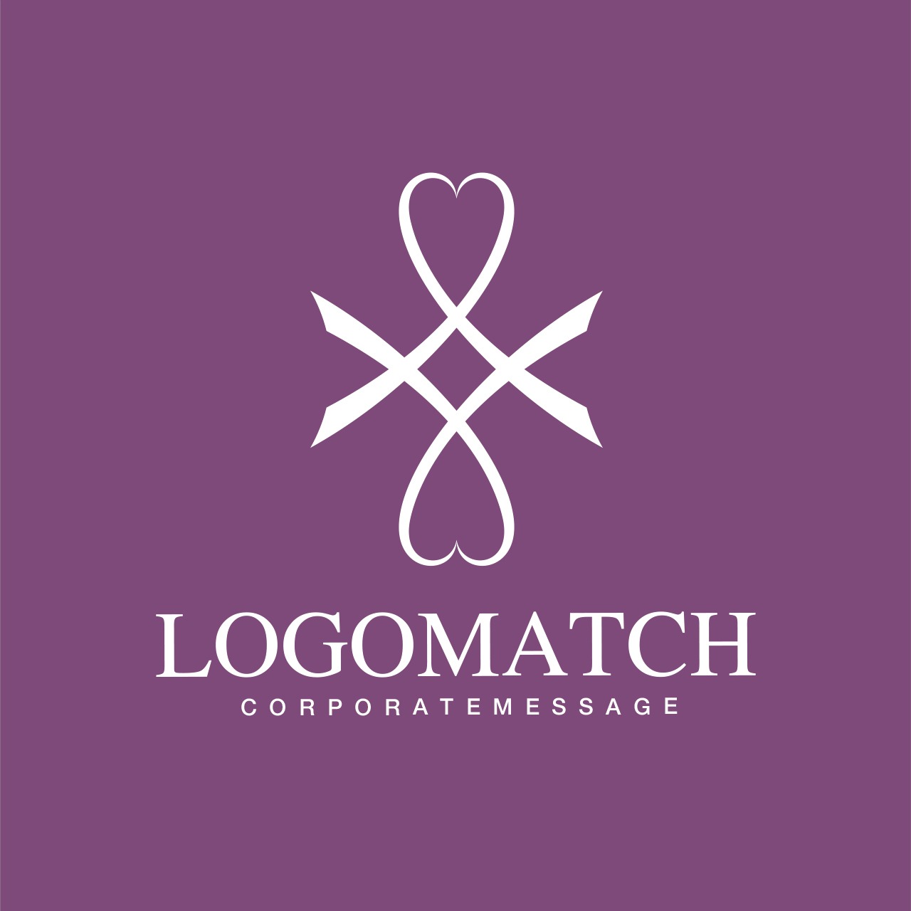 ハートのリボンのロゴ