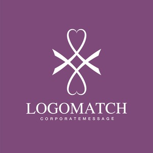 ハートのリボンのロゴ