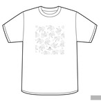 【受注販売】©️くまみね ネコリパブリック広島オリジナルTシャツ＜白×グレー＞