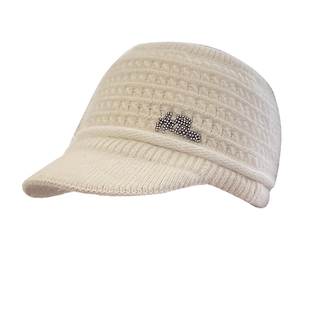 ニット帽　ゴルフキャップ　ポニーテール