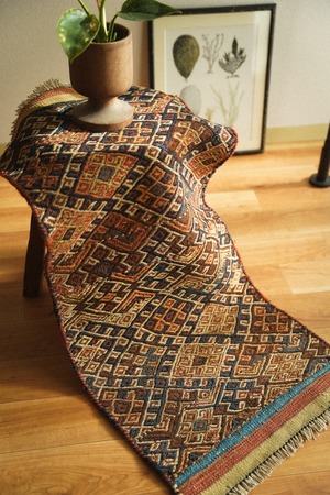 1412-Semi Antique Iranian Kurdish killim