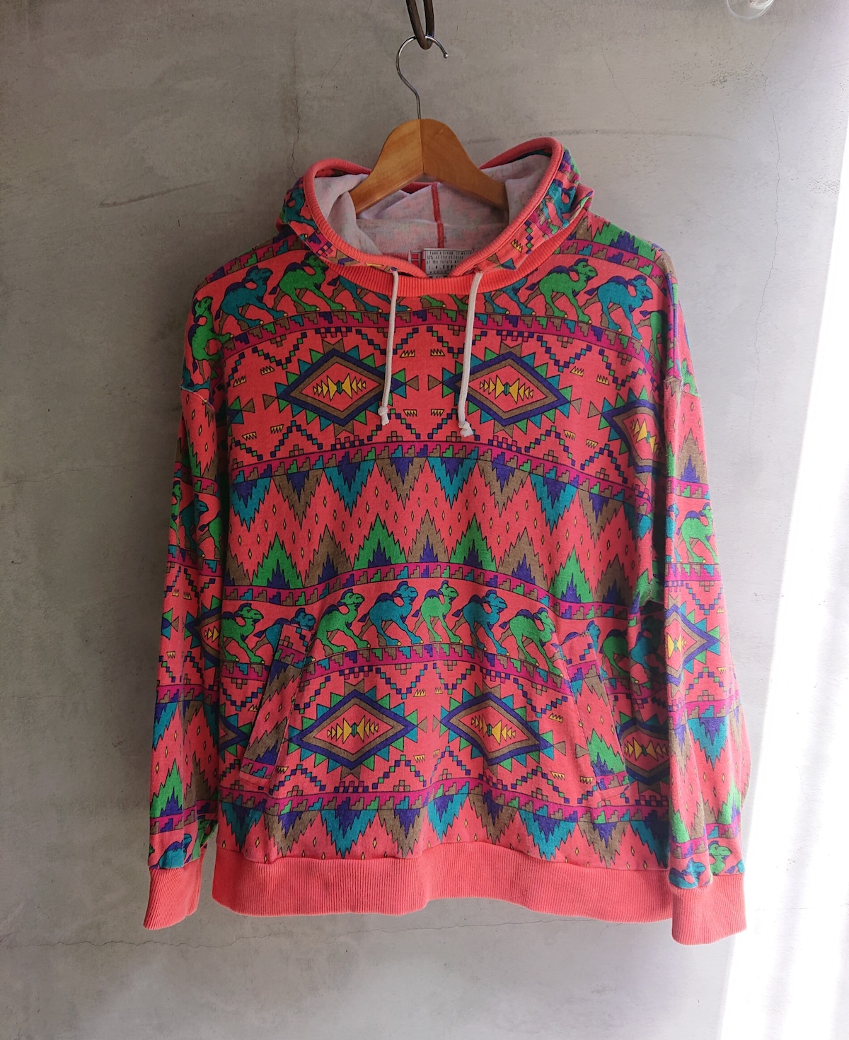 1980s I.N.EXPRESS BY NOBUO IKEDA HOODIE PRINT SWEAT SHIRTS | BOW 