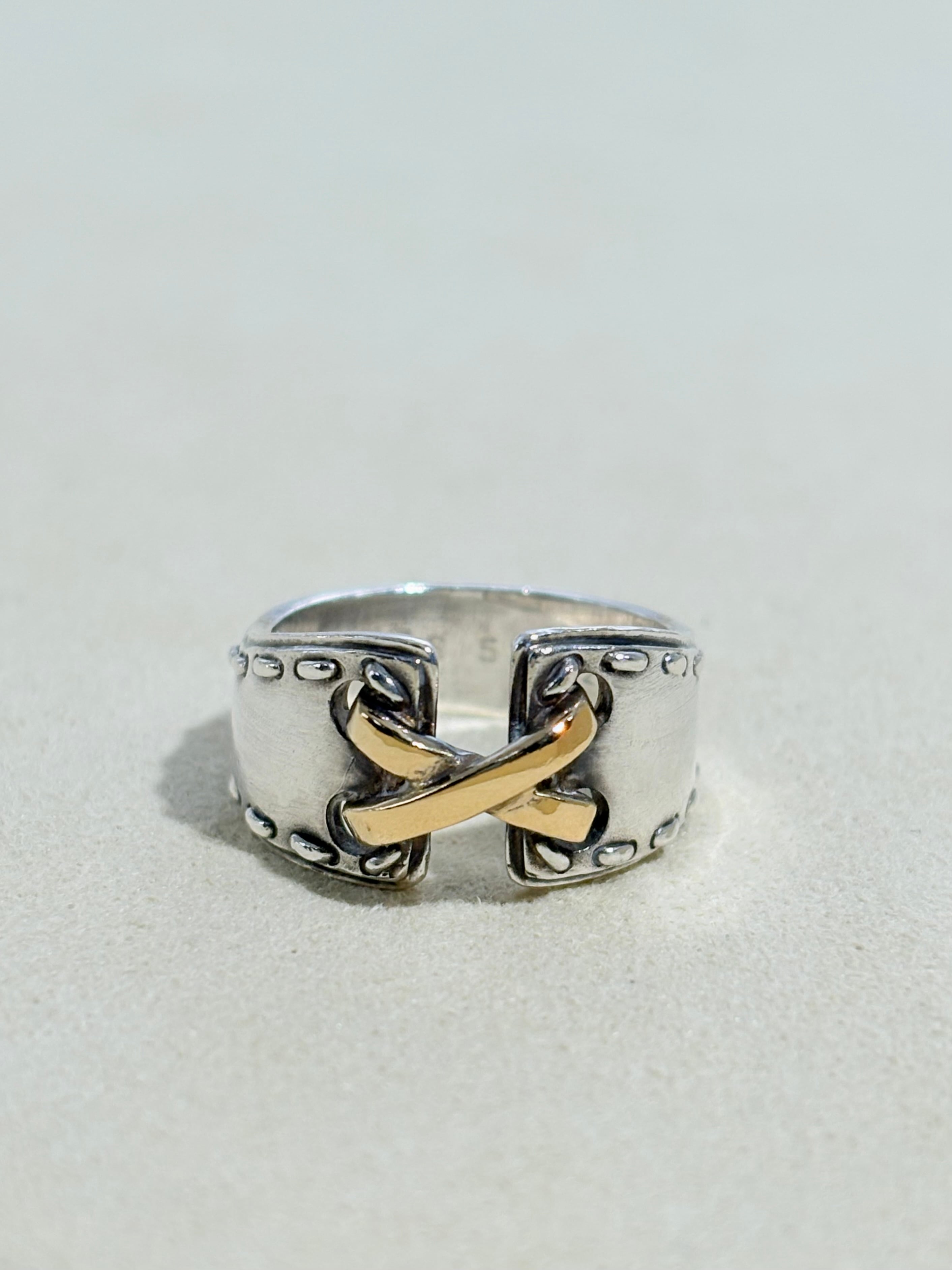 18K Combi Mexico Coreset Ring #12 -HERMES-