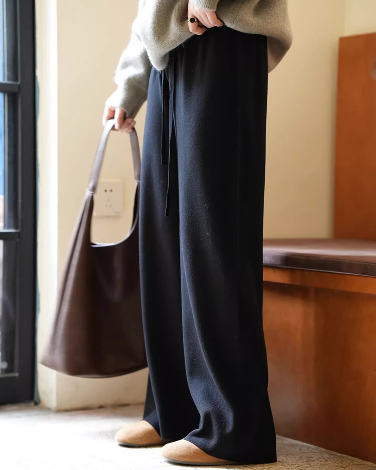 Knit flare Pants　T20311