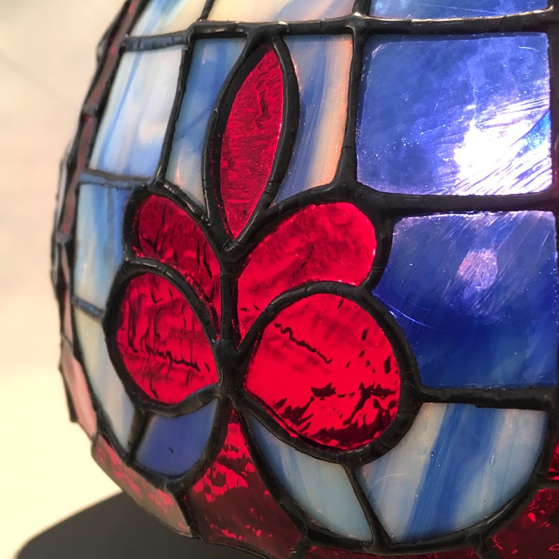 ステンドグラス 】テーブルランプ 赤のフラデリー_SH | ステンドグラス
