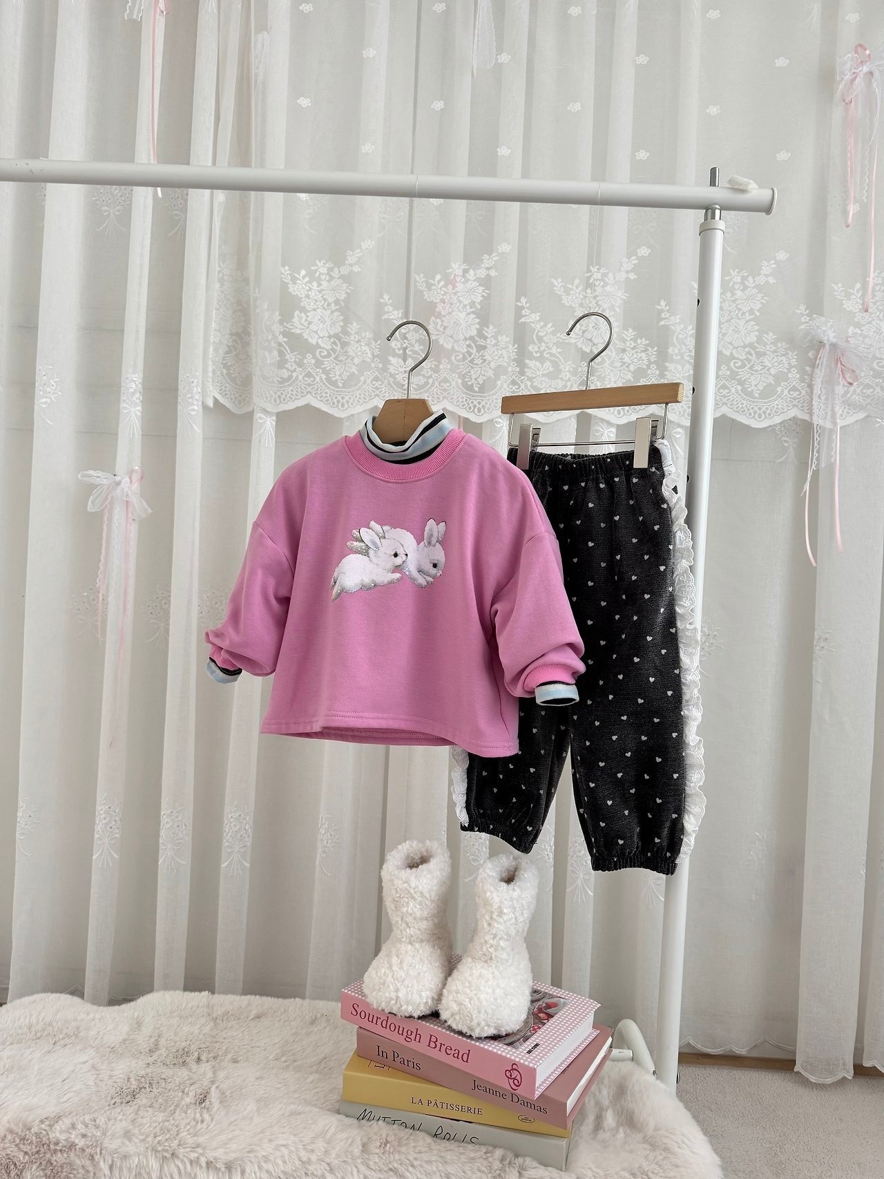 le petit mot［取寄］heart lace jogger pants 26winter