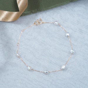 あこやケシパールK18YGブレスレット【WEB限定】A55752/B55753