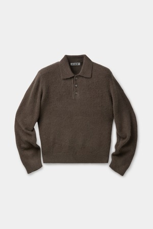 [COOR] Raccoon Three-Button Collar Sweater (Dark Brown) 正規品 韓国ブランド 韓国通販 韓国代行 韓国ファッション クール クーア クアー COOR 日本 店舗