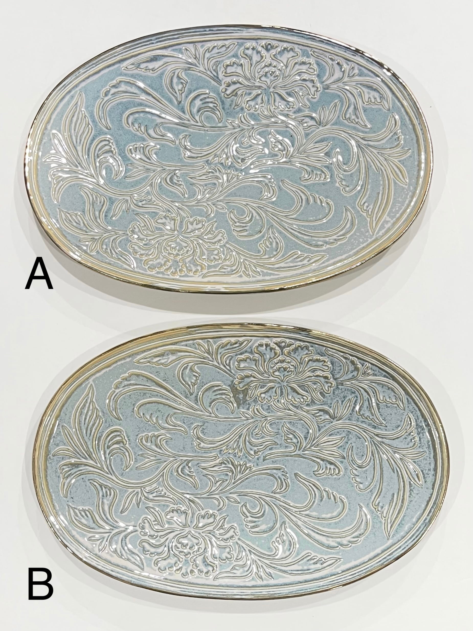 ハクア 花唐草彫楕円皿 27cm | 24to3[西富陶磁器オンライン ハクア 花唐草彫楕円皿 27cm | 24to3[西富陶磁器オンライン