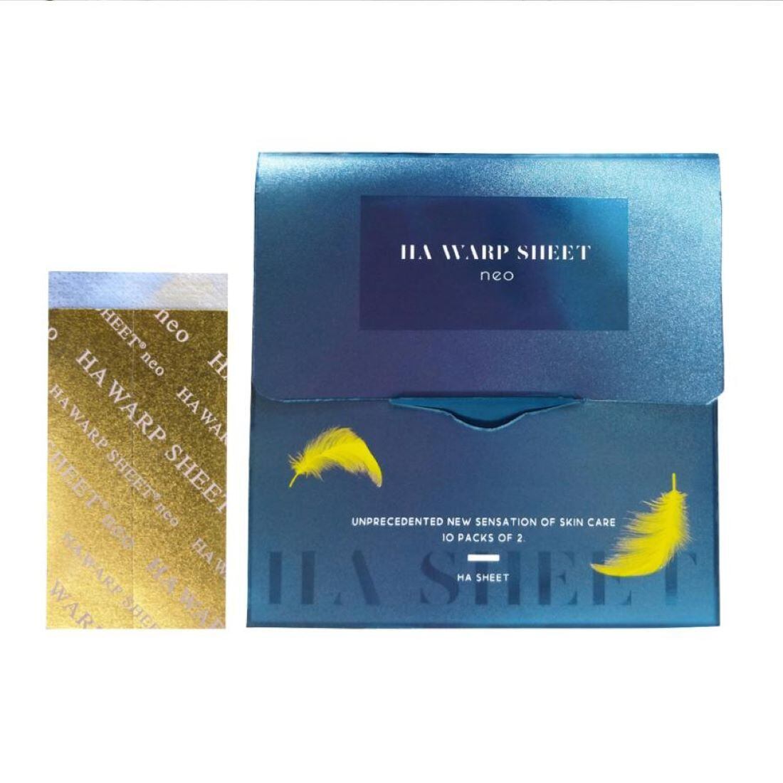 HAワープシートネオ 髪の毛の1/400の太さの糸にし、200層に重ねたヒアルロン酸100%シート状美容液