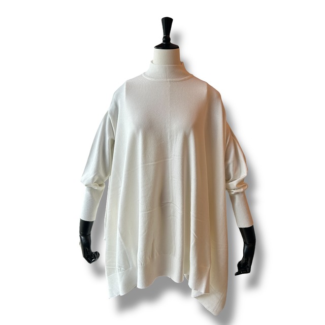 DOLMAN SLEEVE CHUNIC KNIT-White【RILATO】ドルマンスリーブ　チュニックニット　リラ―ト