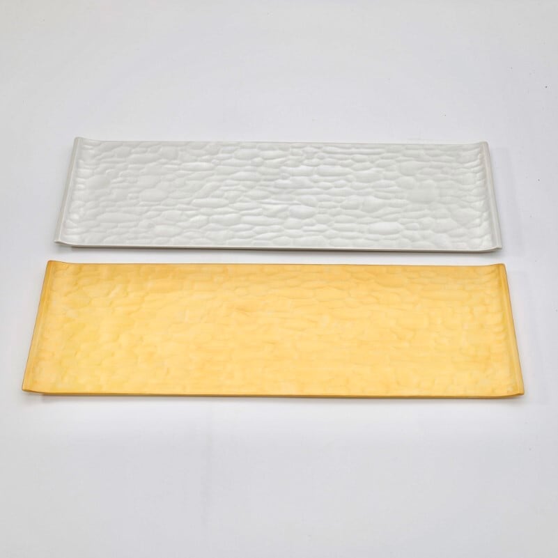 プレート − 彫 — L （ 金・銀 ） | 有田焼窯元 貝山窯